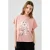 QS T-shirt met print en tekst – lichtroze