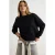 TRENDYOLMİLLA Dames Zwart Effen Lang, Oversized Sweatshirts