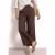 Street One Dames Wide Legs broek met Shiffley borduursel in Bruin
