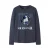 NAME IT KIDS rechtvallende longsleeve met print en pailletten – blauw