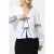 French Connection Cambria Cott Floral Tie Shirt Linen White/black