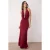 TRENDYOLMİLLA Dames Bordeaux Effen Maxi Mouwloos Diploma-uitreiking / Gala A-lijn Avond & Gala Jurk