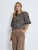 Peppercorn Blouse ‘Tyrell’  lichtbruin / zwart / wit