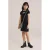 WE Fashion t-shirtjurk zwart