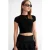 Getailleerd Korte Gebreide T-Shirt