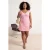 Trendyol Curve Dames Roze Effen Kort / Mini Mouwloos Casual A-lijn Grote maten Jurk