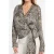 GUESS Alanis Wrap Ls Blous Floral Paisley Taupe