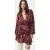 IRO Paris Azula Dress Multico Burgundy