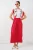 Hoge Taille Maxi Rok met Rimpeldetail