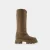 Hoge Puffer Laarzen in Khaki Poly