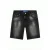 Malelions Men Washed Denim Shorts | Black