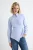 TRENDYOLMİLLA Dames Blauw Effen Lang Regular fit Overhemden