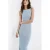 Mango viscose midi jurk – lichtblauw