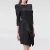 Stretch suede jurk met ruches op rok