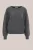 WE Fashion – Dames oversized trui van wolmix met boothals – Oversized – Donkergrijs gemeleerd –