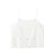 MANGO TEEN cropped spaghettitop met open rug en pailletten – wit