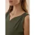 Top met gespleten hals in effen kleur