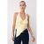 TRENDYOLMİLLA Dames Geel Effen Mouwloos Getailleerd Blouses