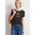 Street One Dames Shirt met ronde hals en Artwork in Bruin