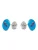 Luxenter Oorbellen ‘Lyros’  blauw / rood / zilver
