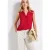 Street One Dames Blousetop in effen kleur in Rood