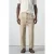 Mango Man slim casual broek met linnen beige