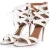 Aquazurra Vetersandalen in wit slangenleer.