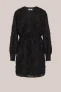 WE Fashion – Dames jurk met jacquard-dessin – Regular fit – Zwart –