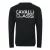 Cavalli Class Sweatshirt Met Getapete Schouders, Zwart