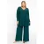 YOEK wide leg high waist broek donkergroen