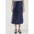 Satin A-Lijn Elastische Taille Midi Rok