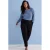 WE Fashion Curve tapered fit broek zwart