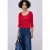 Street One Dames Basic Shirt met 3/4 mouwen in Rood