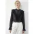 Fruizige Mandarijnkraag Lange Mouw Chiffon Shirt