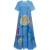 Ted Baker Marie Maxi-jurk Met Korte Mouwen En Volumineus Volume In Blauw