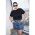 Trendyol Curve Dames Zwart Effen Kort Regular fit Grote maten T-shirts