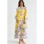 Floral Maxi Jurk met Knopen Sluiting