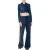 Moschino Cropped Denim Patchwork Jacket Blue
