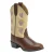 Bootstock western leren laarzen met hartjes – beige/bruin/roze