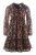 happy girls Jurk  neonoranje / bordeaux / zwart / wit
