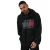 Men’s Tommy Hilfiger Reflective Logo Funnel Neck Hoody in Black