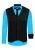 Set van 3 overhemden met vest en stropdas