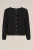 WE Fashion – Dames gebreid vest met structuur – Curve – Regular fit – Zwart –   Plus Size