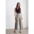 Hoge Taille Wijde Pantalon met Plissé