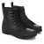 Superga Dames/Dames 2643 Alpina enkellaarsjes van imitatieleer (Totaal Zwart)
