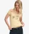 Graphic Bardot Top met Slanke Pasvorm Yellow