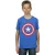 Marvel Jongens Avengers Captain America Gekrast Schild T-Shirt (Koningsblauw)