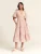 St MRLO Jurk ‘CHARMED DRESS’  lichtroze / wit