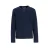 Anytime top met waffle textuur donkerblauw