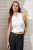 TRENDYOLMİLLA Dames Ecru Effen Mouwloos Getailleerd Blouses